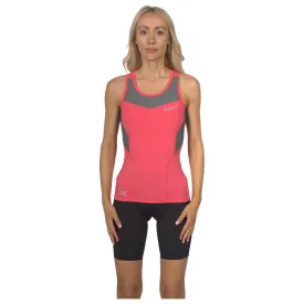 2XU Women's Compression Tank - Tangerine, Grey