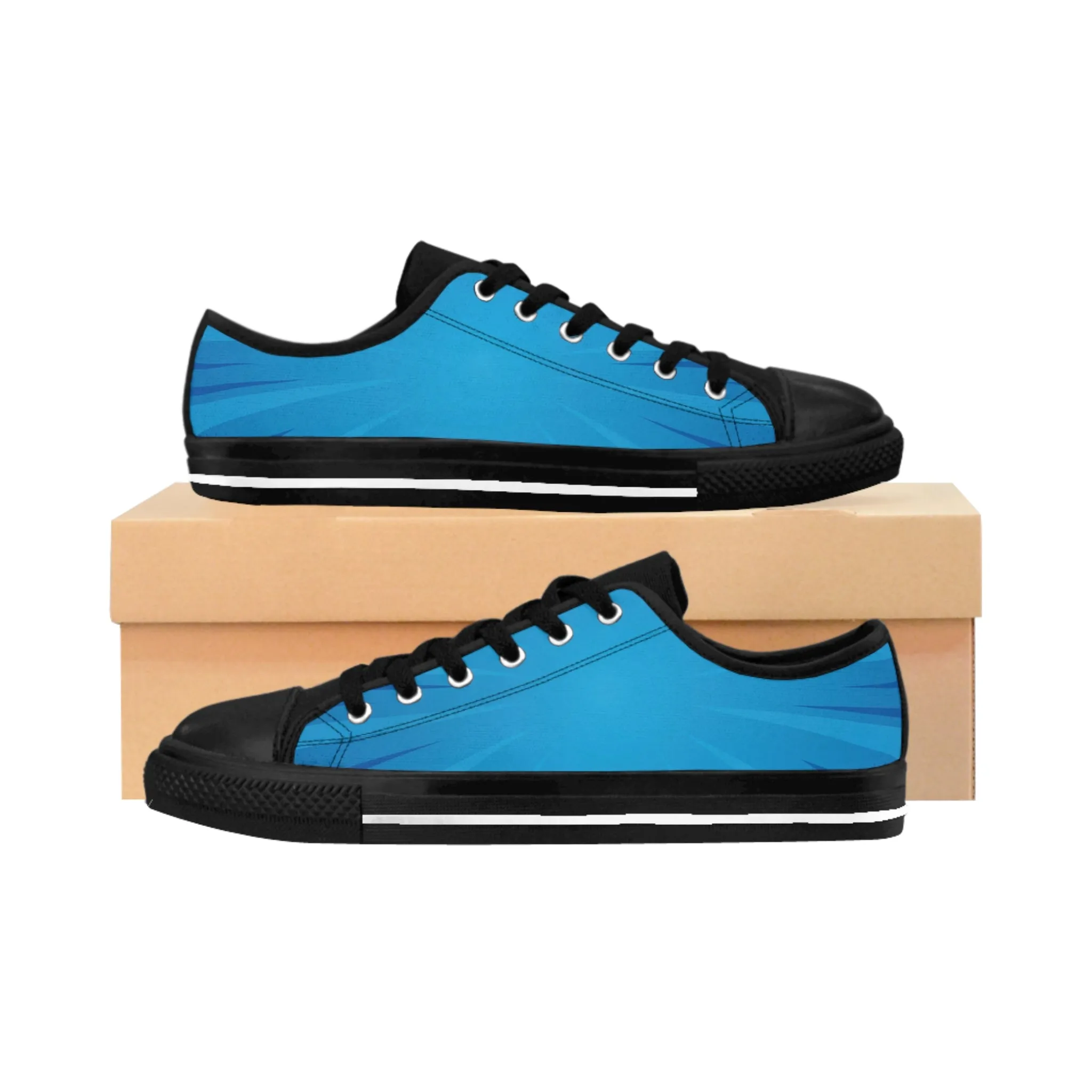 Abstract Blue Comic Women's Sneakers