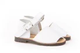 Angelitos - Unisex Children's White Leather Sandals IN-STOCK