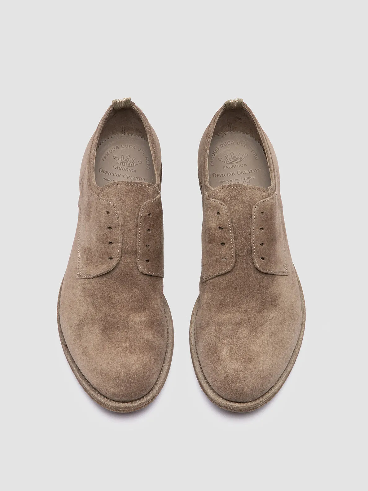 ARCHIVE 500 - Taupe Suede Derby Shoes