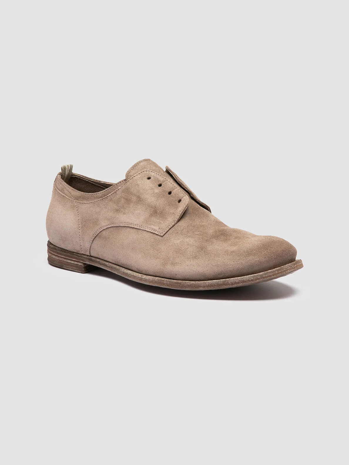 ARCHIVE 500 - Taupe Suede Derby Shoes