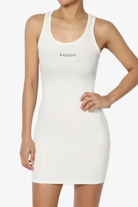 Baddie Ribbed Bodycon Mini Tank Dress