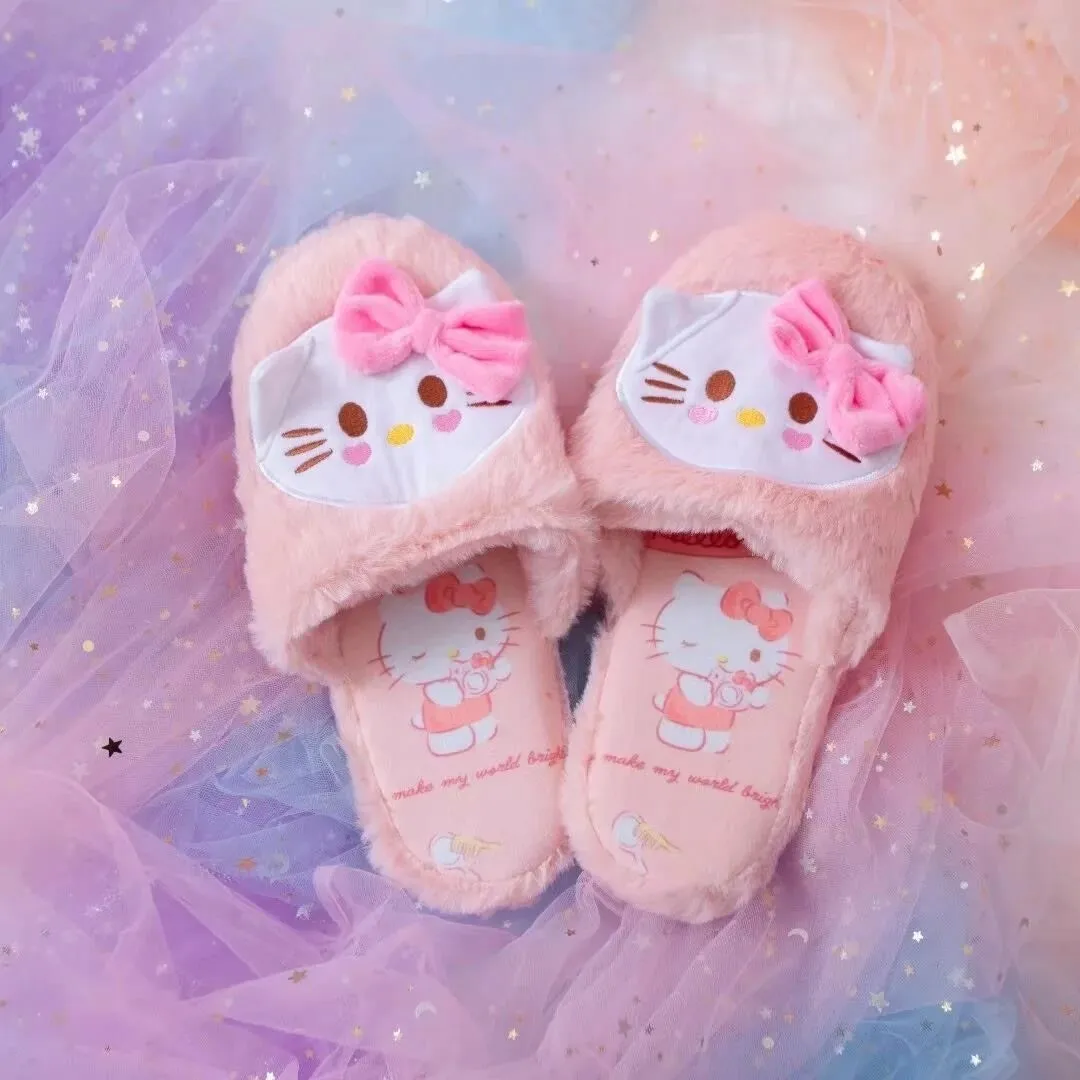 Fuzzy Bunny Pastel Goth Slippers