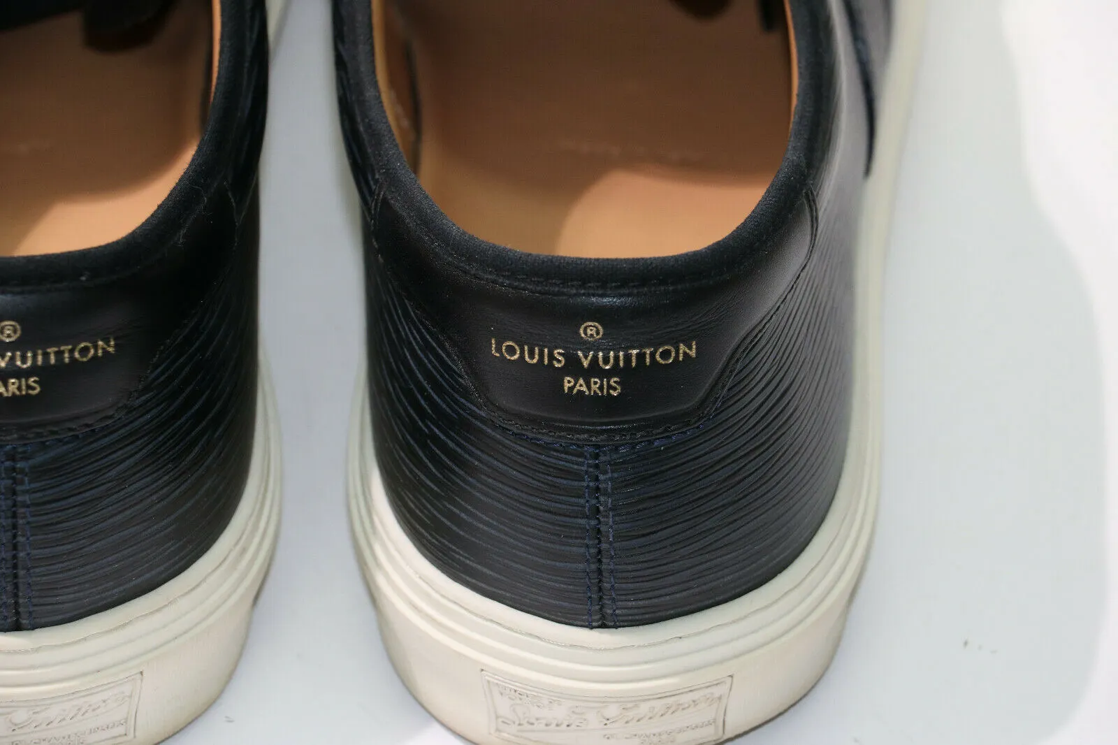 Louis Vuitton Blue Leather Fashion Sneakers Size 9