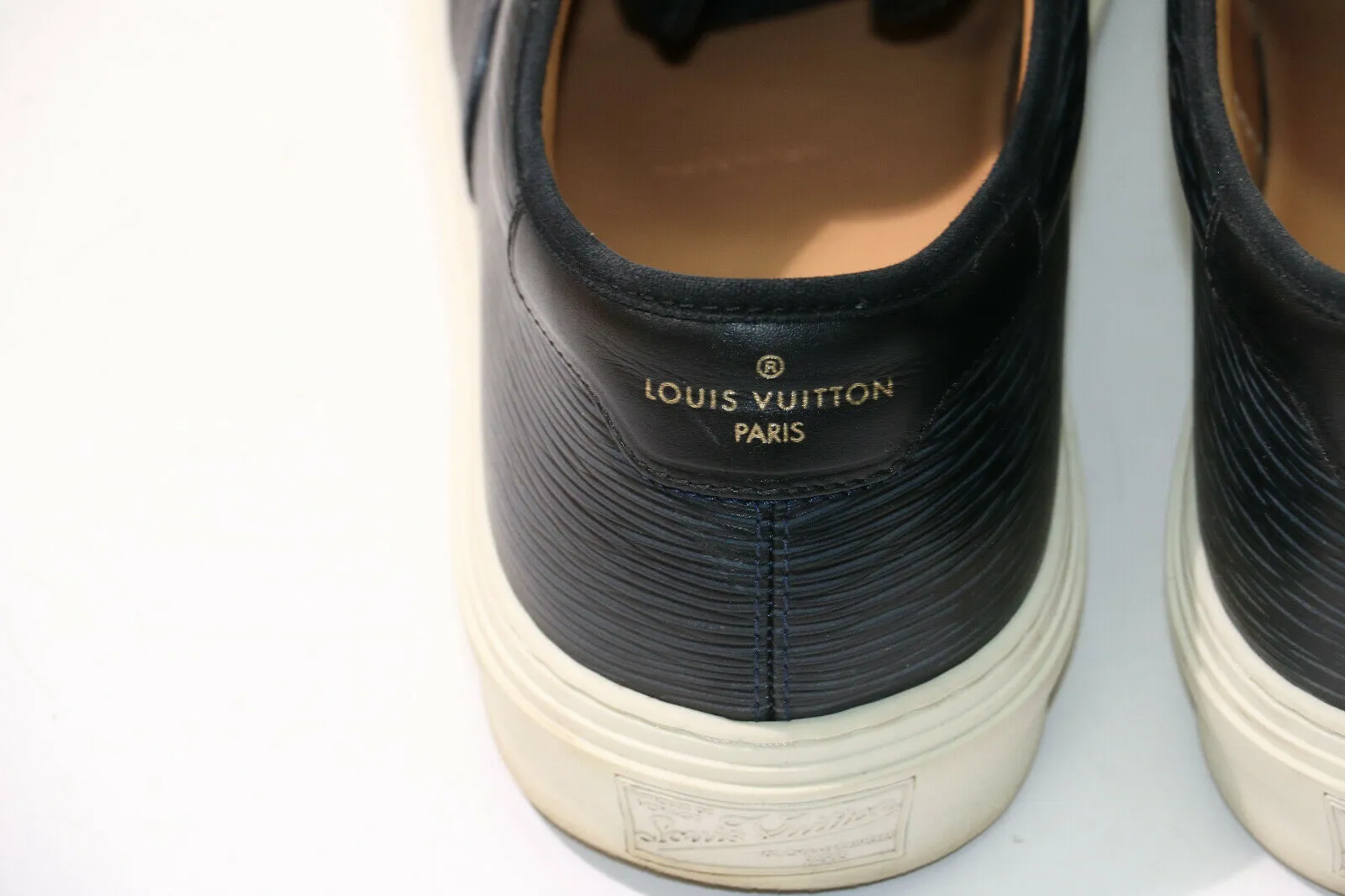 Louis Vuitton Blue Leather Fashion Sneakers Size 9