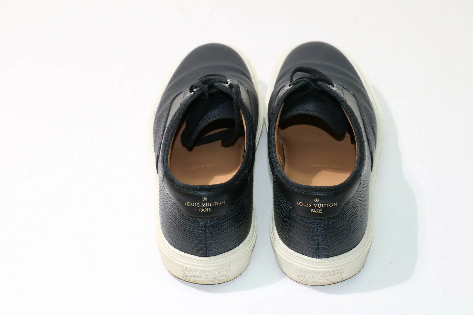 Louis Vuitton Blue Leather Fashion Sneakers Size 9