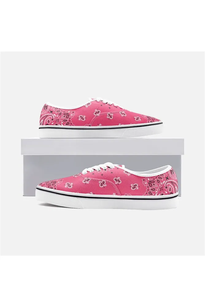 Pink Bandana Unisex Canvas Sneakers