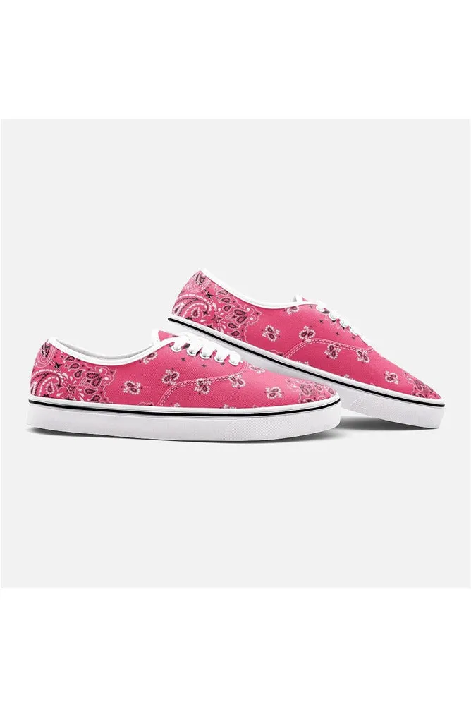 Pink Bandana Unisex Canvas Sneakers