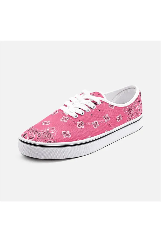 Pink Bandana Unisex Canvas Sneakers