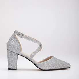 Sina - Silver Sparkling Wedding Shoes